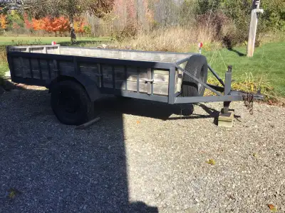 Heavy duty , 4x10 trailer with ownership, removeable sides, replaced bearings , wooden floor, ready...