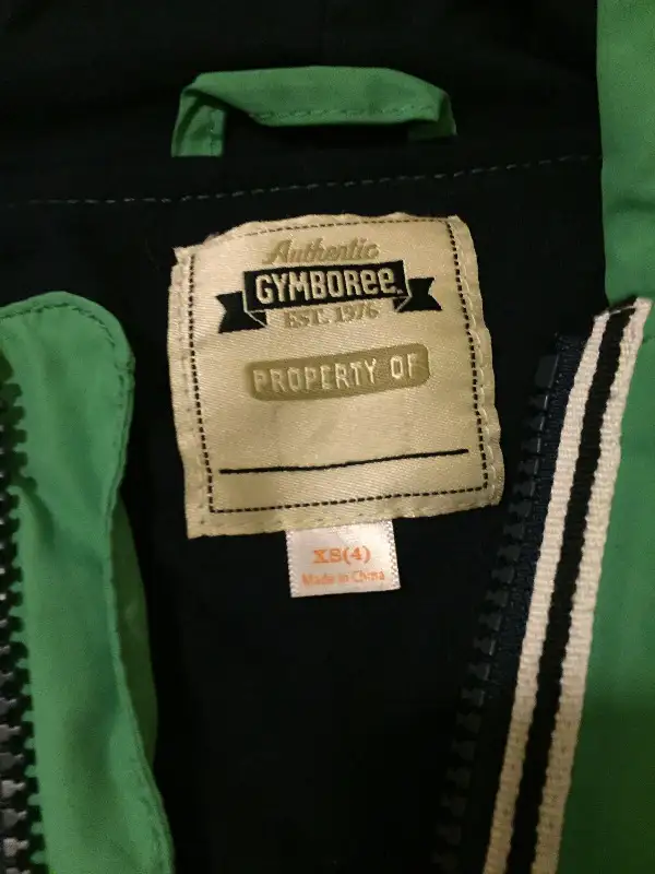 Gymboree boys navy and green wind breaker jacket - 4T - EUC in Clothing - 4T in Calgary - Image 6