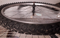 Roue avant de vélo de montagne - mountain bike front wheel