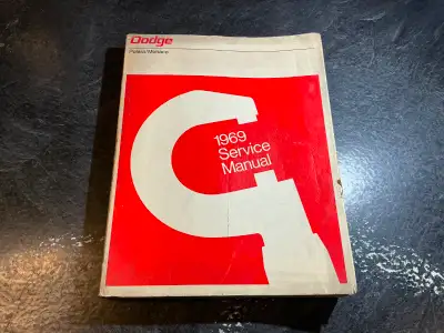 "Dodge Polara-Monaco 1969 Service Manual." OEM Part Number: WM-4818 Printed in Canada Printed by Chr...