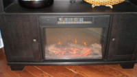Fireplace heater tv stand
