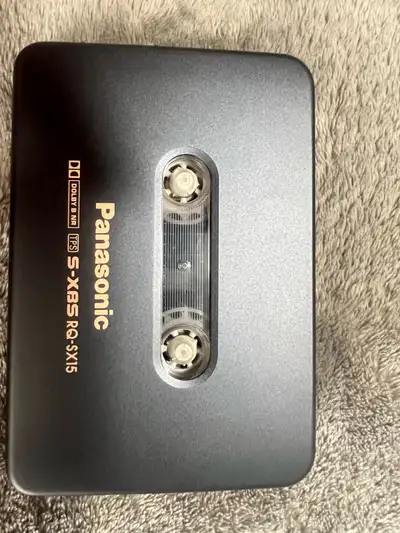 Audio cassette player old new stock. Made in Japan. New belts. Has AA battery clip. Works good.