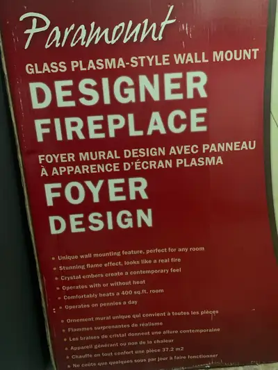 new fireplace with all accessories