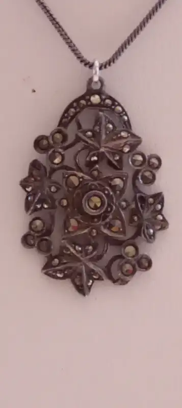 ANTIQUE STERLING SILVER NECKLACE, View more