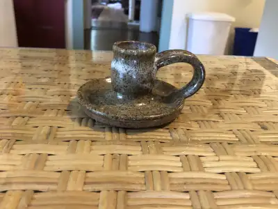 Vintage Ceramic Candle Holder with Handle Elora, View more