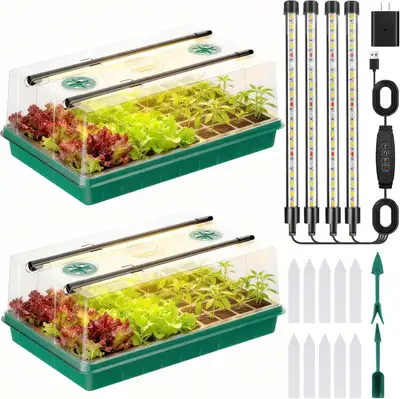 Plant Seed Starter Tray with Grow Lights BNIB, View more