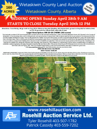 Unreserved Land Auction - Rosehill Auction Services Ltd