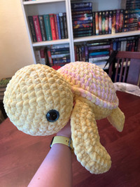 Jumbo Crochet Strawberry Lemonade Turtle