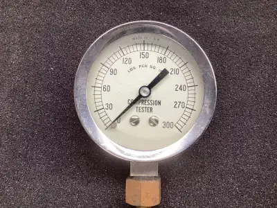 Vintage engine compression gauge, View more