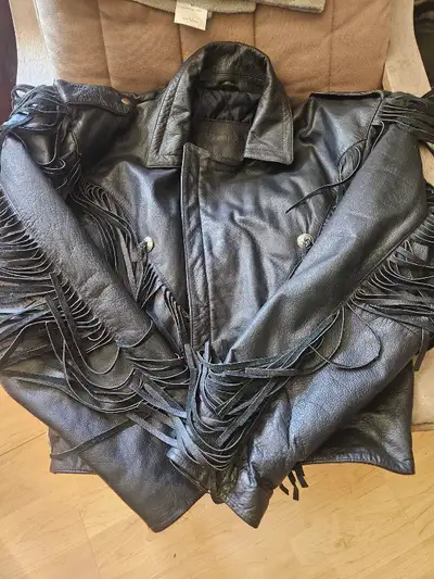 leather womens coat , View more