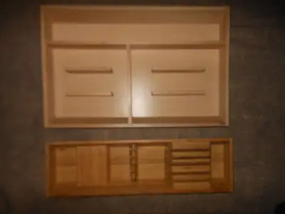 Cutlery Tray: 15$ Size: 50cm x 31 cm IKEA Knife Tray Bamboo - 15$ Size: 50 cm x 15 cm
