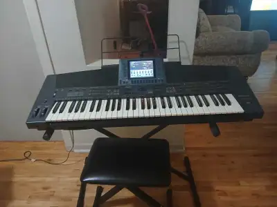 piano technics knsx5000  vient avec  banc et support comme neuf, View more