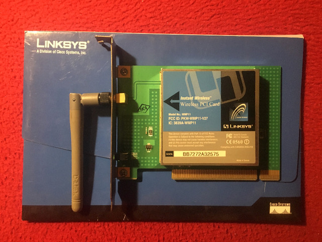 Linksys Wireless PCI Adapter Card in Networking in Edmonton - Image 2
