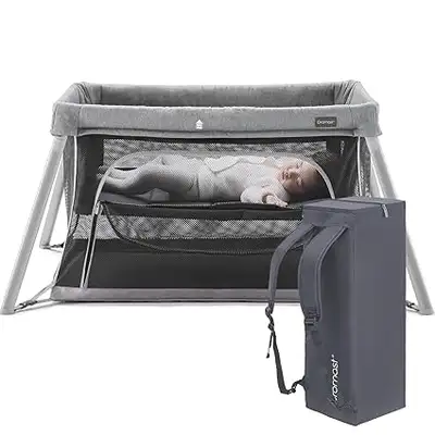 Gromast Travel Crib for Toddler, 2 in 1 Portable Crib for Baby p, View more