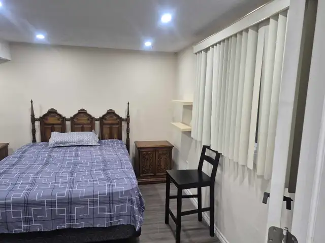 Basement with bright windows