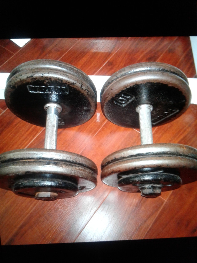 2x 48 pounds commercial welded dumbbells for $110 in Exercise Equipment in City of Toronto - Image 3