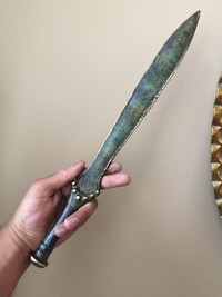 Ancient Greek Spartan Bronze Sword Dagger Museum Replica