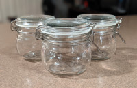 3-Pack, 16 oz Glass Mason Jars with Airtight Clamp Lids