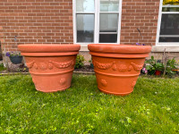 2- Italian Resin Planter Pot: Size 33”w x 27.5 h"
