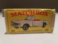 Vintage 60s Matchbox Lesney 27 Mercedes Benz 230 SL ORIGINAL BOX