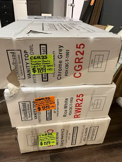 Clearance Sale: Brand New Vanity Countertops – Limited Quantity, View more
