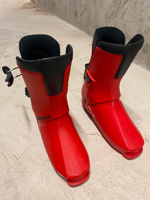 Barely used Salomon SX80 ski boots Mens 350-55 for sale dans Ski  à Région d’Oakville/Halton - Image 2
