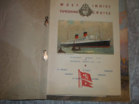 R.M.S Mauretania 1954 cruise schedule