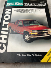CHILTON 1988 - 1998 GENERAL; MOTORS TRUCK REPAIR MANUAL #M1283