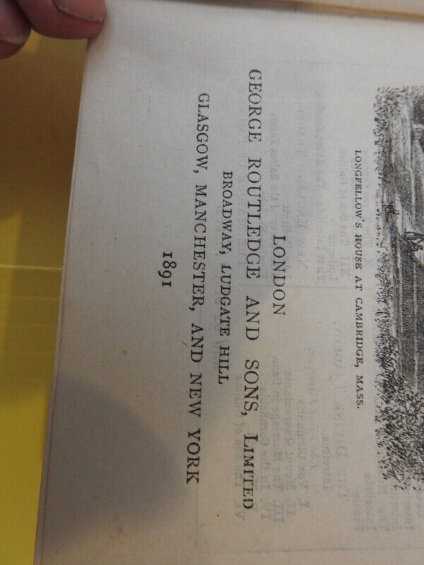 Antique Book: Longfellow’s Poetical Works published 1891 in Fiction in Hamilton - Image 4