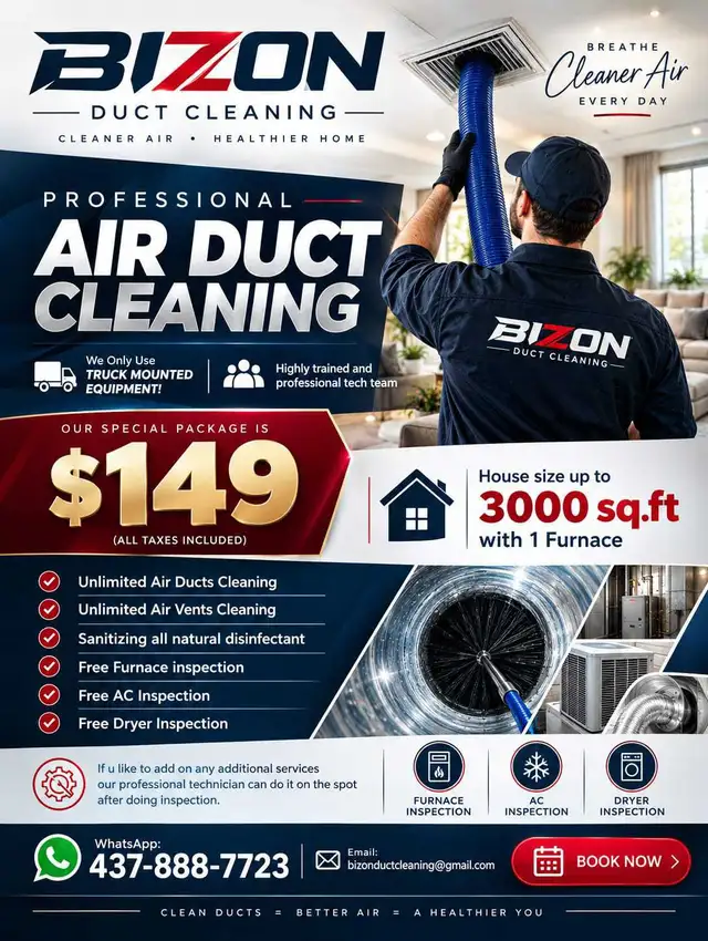 Calgary Home Vent Cleaning – Special Price$149
