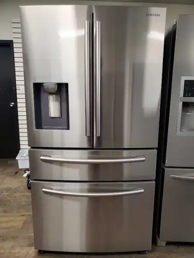 4 doors fridge Samsung (36" wide), 3 months warranty, View more