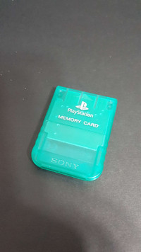 PlayStation One (PS1) Memory Card  Transparent Green
