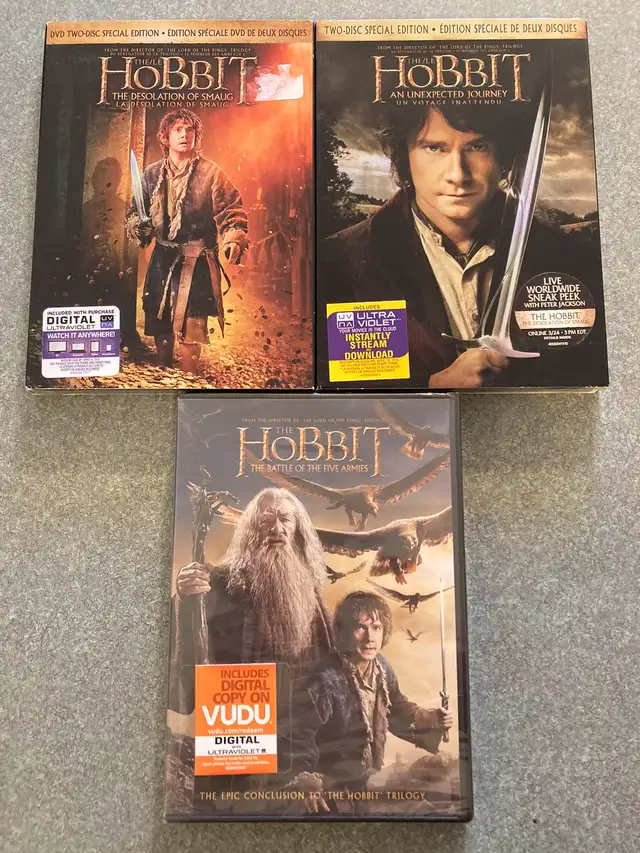 New The Hobbit DVDs 1 2 3 Unexpected Desolation of Smaug 5 Army63347536868865120