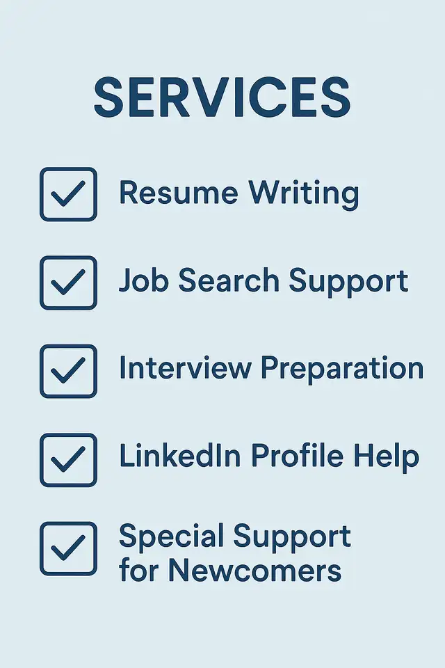 Resume, Job Search & Interview Prep for Immigrants & Newcomers63893268210947121