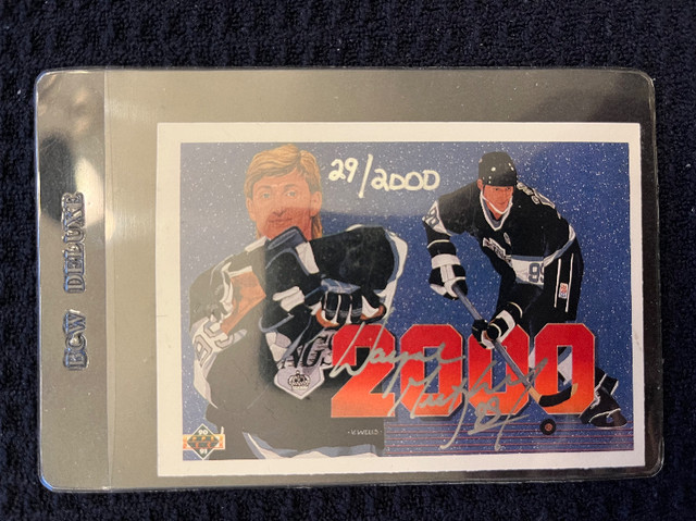 Wayne Gretzky 2000 point scorer Autographed Card in Arts & Collectibles in St. John's