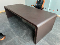 Executive large leather office desk table for sale