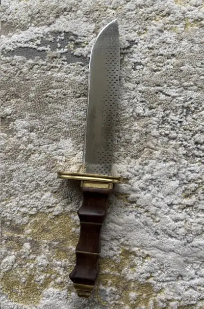 Hand Crafted Hunting Knife & Leather Sheath, View more