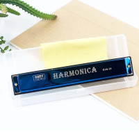 24 Holes Harmonica For Beginners Musical Instruments blue New