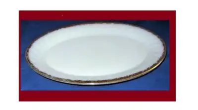 FIRE KING Gold Rimmed MILKGLASS PLATTER, View more