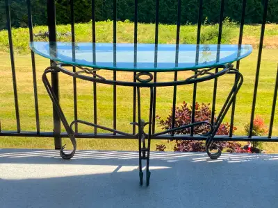 Beautiful Half Moon Entry table - Indoor or Outdoor use, View more