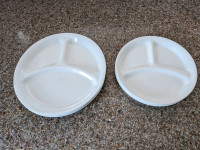 2 DIFFERENT SIZE! Corelle Livingware Winter Frost White Divided