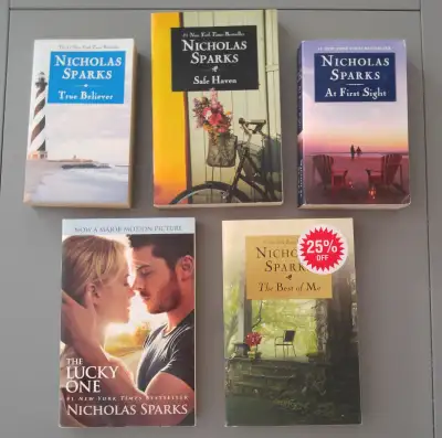 Several Books for sale - $2.00 each or any 3 for $5.00 Nicholas Sparks - 5 Books; Gillian Flynn - 2...