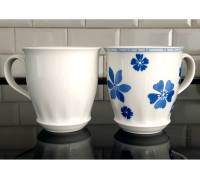 Villeroy & Boch “Farmhouse Touch” - white / Blueflowers mugs