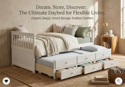 LIMITED STOCK SALE – Twin Over Twin Wooden Trundle BedFREE COD, View more
