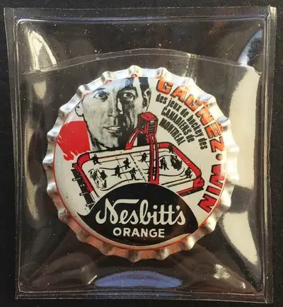 1972 1x Bouchon de liqueur Orange Nesbitt's Jean Béliveau jeu, View more