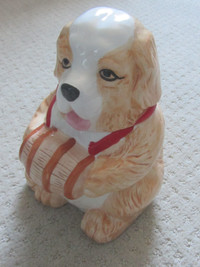 Ceramic St. Bernard Dog Treat / Cookie Jar