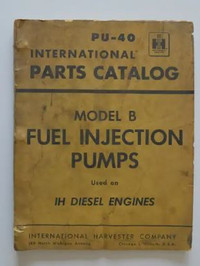 International PU-40 Parts Catalog Diesel Engines 1956