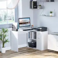 360° Rotating Corner Desk Computer Table