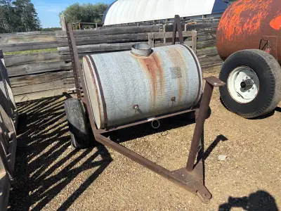 I’ve got a couple water tanks on wheels for sale. The galvanized tank is around 200 gallon and the s...