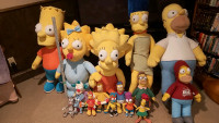 Assortment of RARE Simpson's stuffed (plush) figures- incl. Xlrg